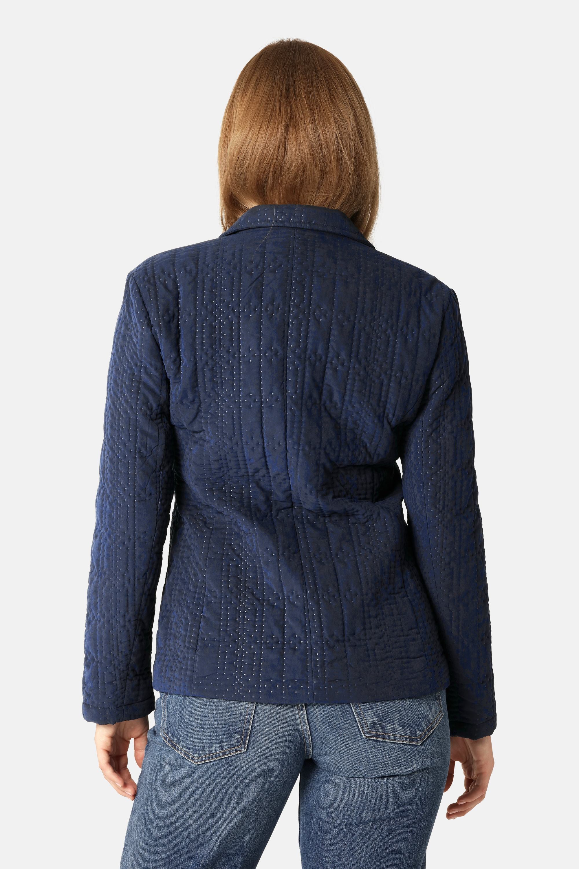 Gesteppter Blazer - Dark Indigo